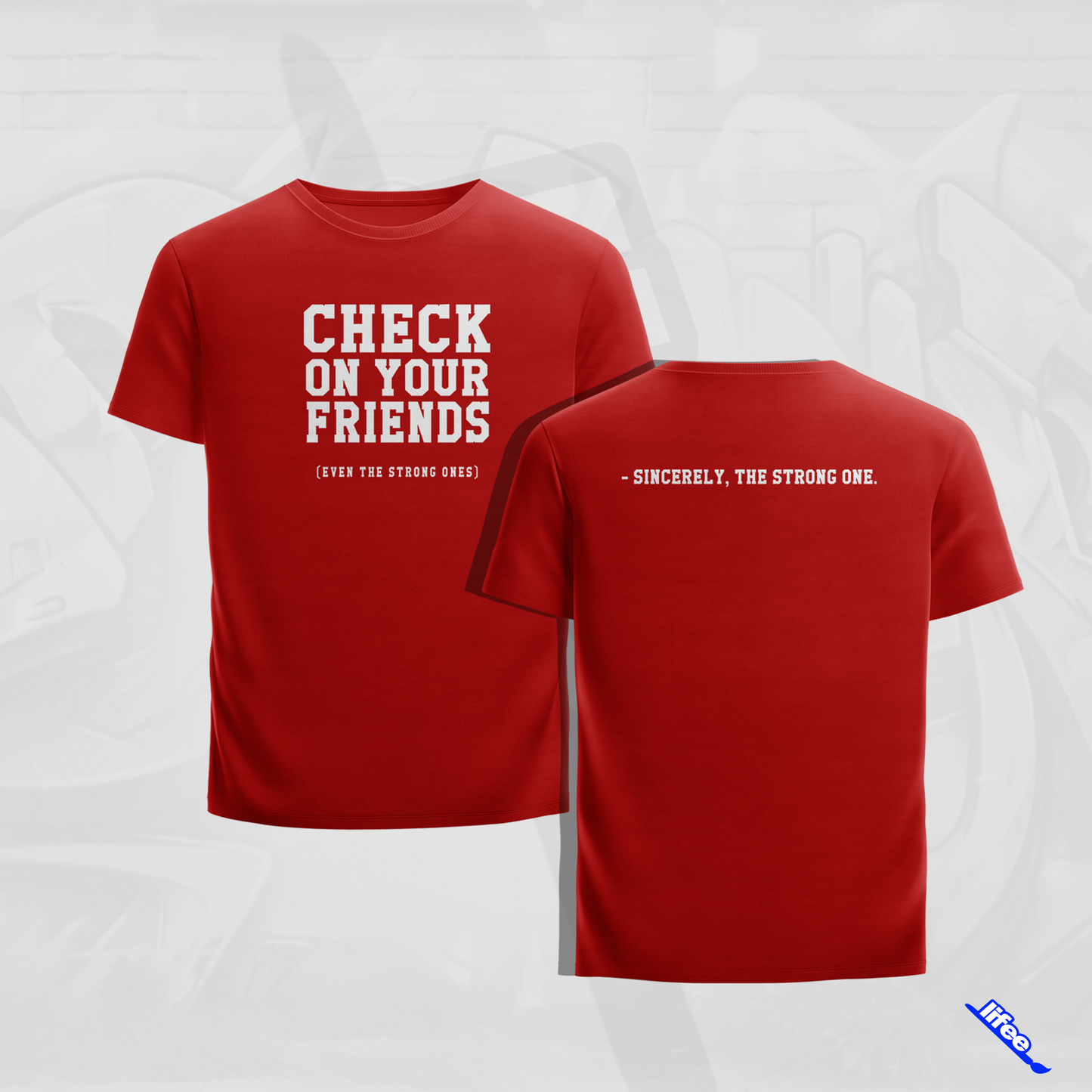 "Check On Your Friends" T-Shirt - College Font